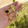Vintage Medieval Alloy Devil Eye Earrings Creative Exaggerated Long Multi-Layer Earrings Women