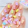 200pcs Resin Cute Mini Color Cartoon Little Bear Flat Back Rhinestone Scrapbook DIY Wedding Applique Decor Jewelry Accessories