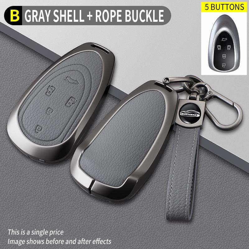 Compatible Car Key Case for Weipai Model B In Elephant Gray