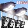 תאורת גן סולארית LED אור קליפס סולארי חיצוני חיישן תנועה מנורת קמפינג עם 3 מצבים עמיד למים גדר רחוב נוף