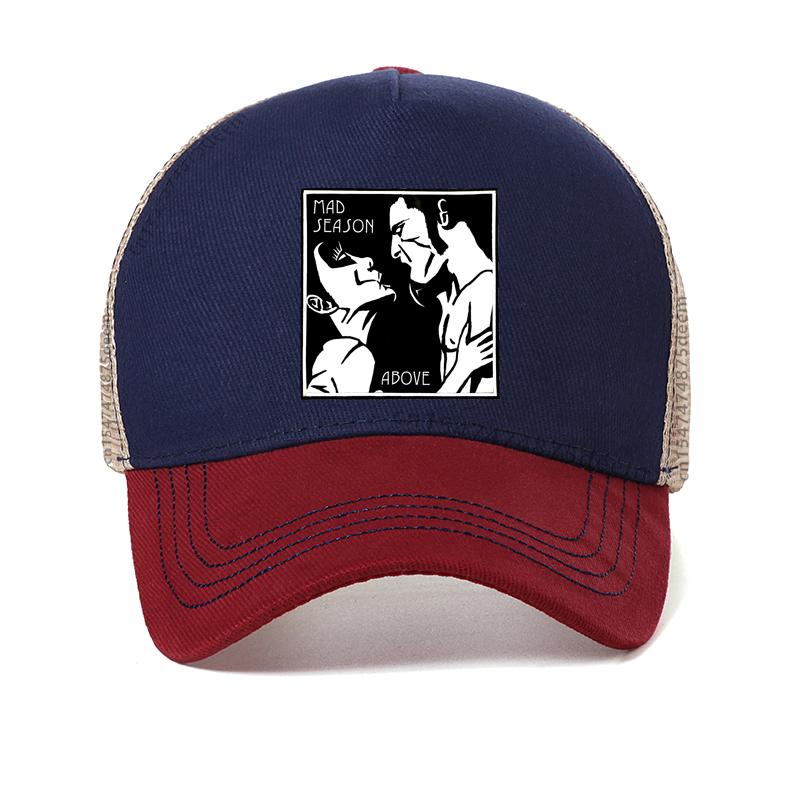 Mad Season Above Baseballkappe Musik Grunge Rock Alice In Chains Screaming Trees Herren Damen Netz Atmungsaktiv Trucker-Kappe gorras