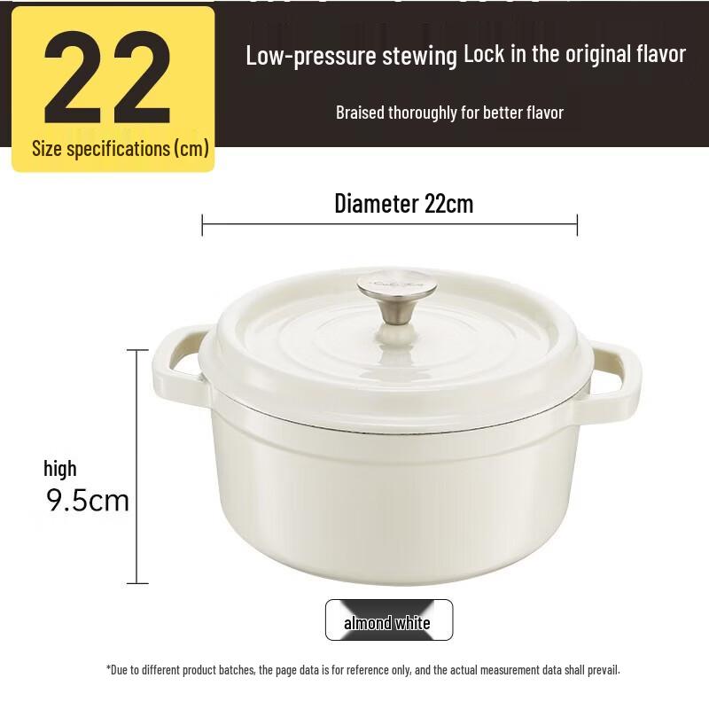 COOKER KING Enamel Cast Iron Non-stick Stew Pot