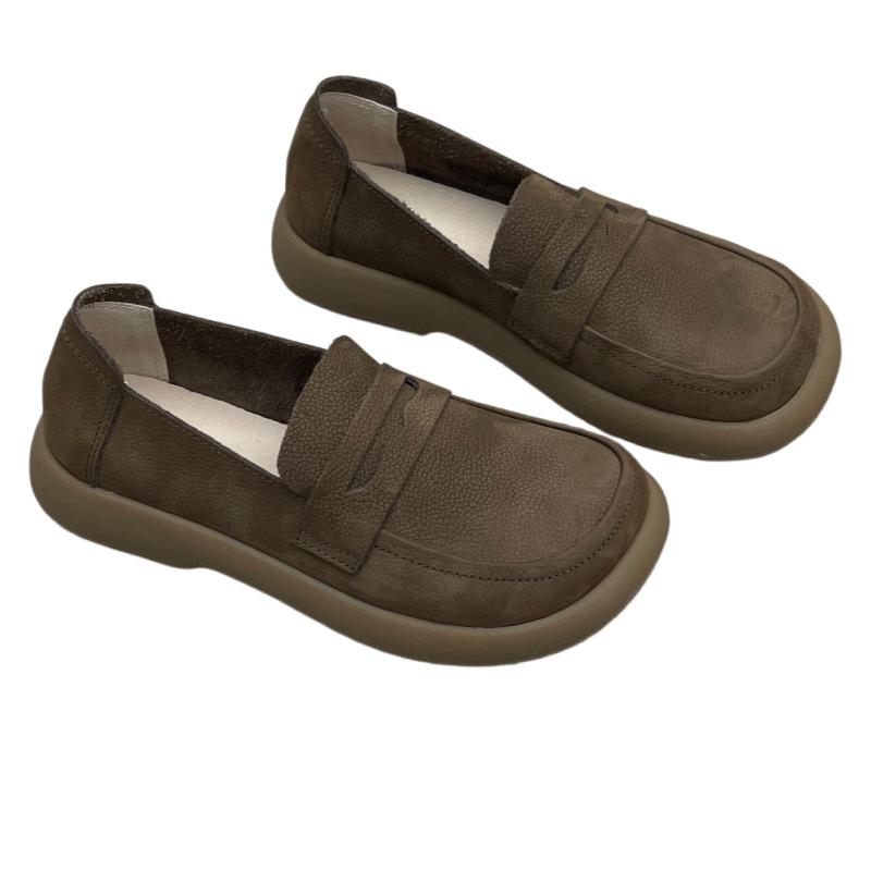 New Style Oversized Single Shoes, Round Toe, Flat Bottom, Soft Shoes, Women's Shoes