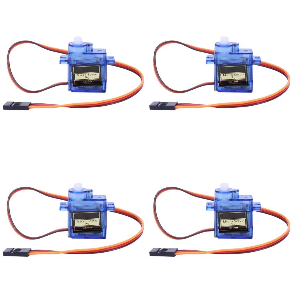 3/4/5pcs 4.2-6V SG90 9G Micro Gear Servo Motor Fixed-Wing Steering Engine 180/360 Degrees for RC Helicopter Aircraft Airplane