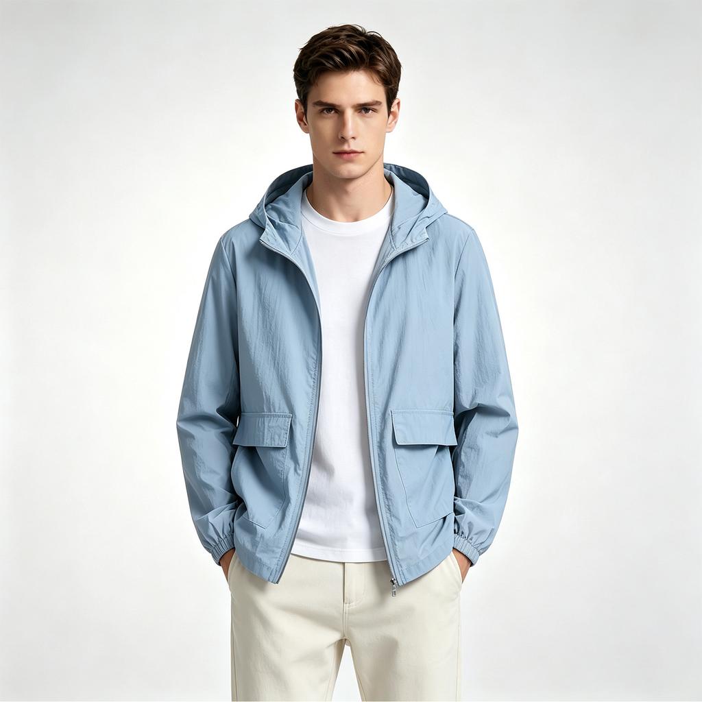 Men's Lightweight Breathable Jacket with for Spring and Fall