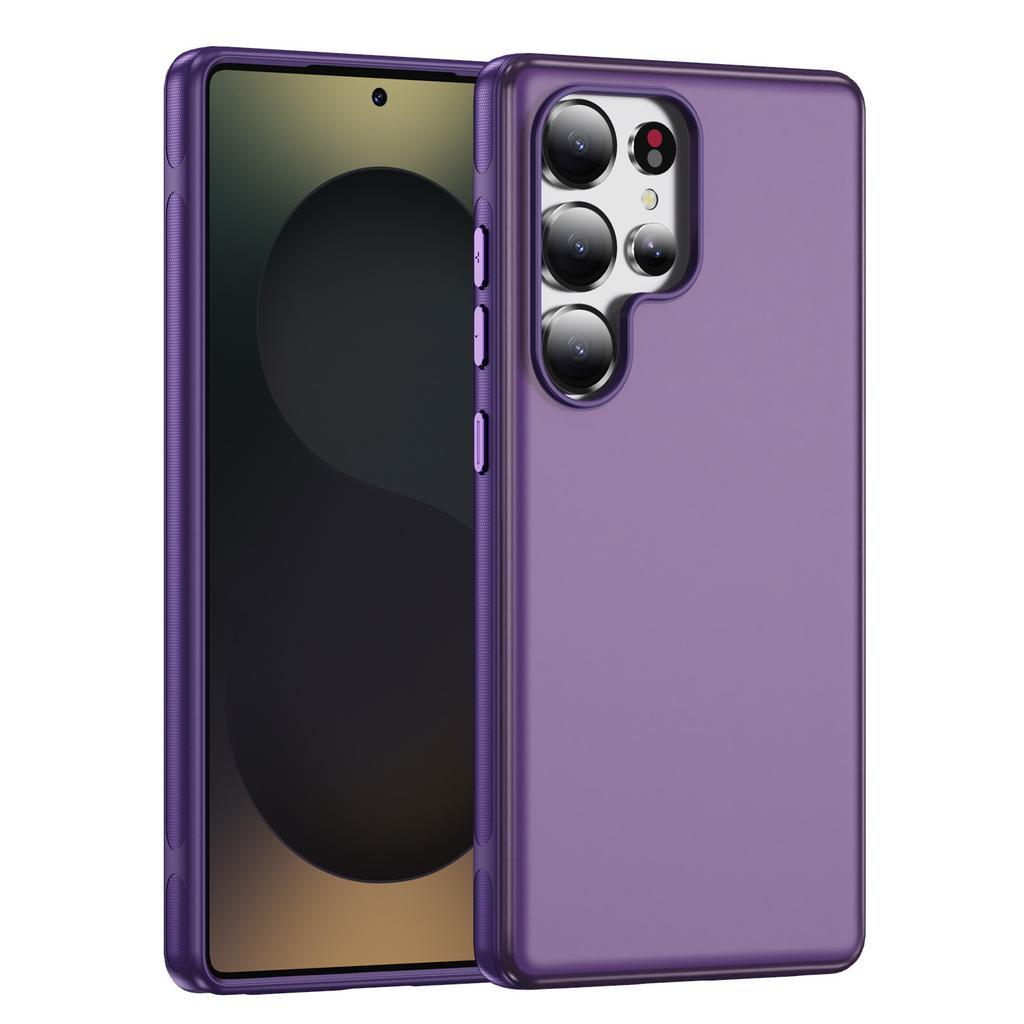 New Minimalist Solid Color Anti Drop Flat Skin Phone Case for Samsung Phone Case, Niche High-end Feel