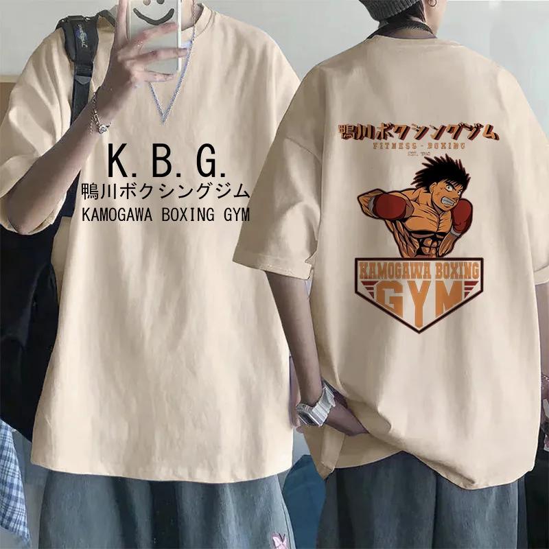 

Футболка KGB Y2k Manga Hajime No Ippo Хип-хоп Футболка европейского размера Аниме Харадзюку Футболка Топы Мужчины Женщины Макуноучи Такамура Футболка Одежда L
