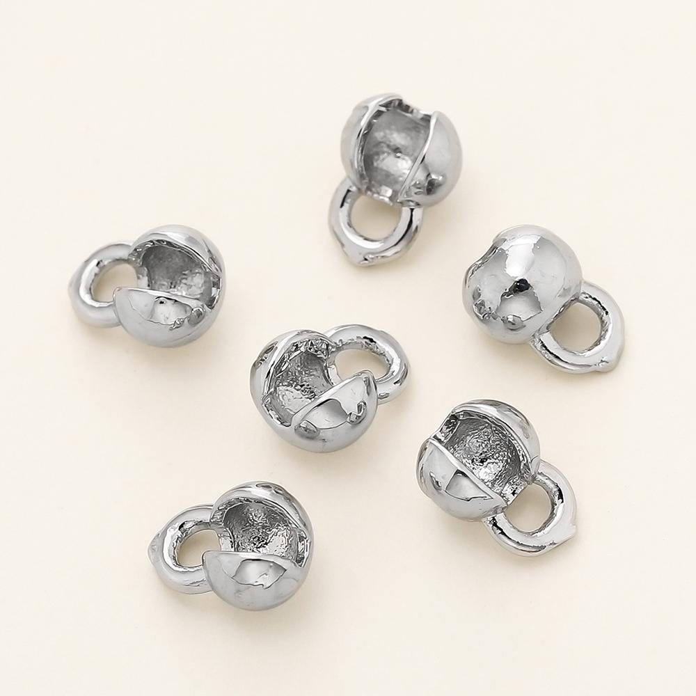

20/40pcs/pack 14/18K Gold Plated Brass Clam Shell Bead Tip Crimp Ends with Loop Crimp Beads For DIY Necklace Jewelry Making 20pcs платиновый