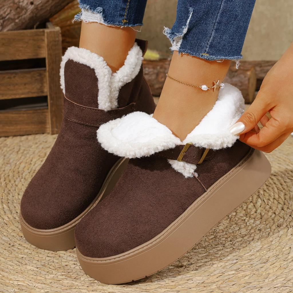 Women's Snow Boots Thicken Plush Warm Cotton Shoes Outdoor Non Slip Platform Boot Comfortable Ankle Boots for Women Winter Boots