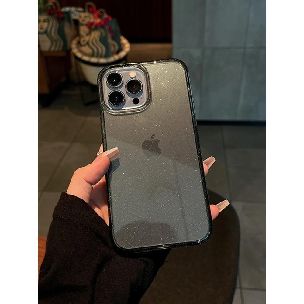 Lyxigt Genomskinligt Glittrigt Fodral För iPhone 17Air 15 11 12 13 14 16 Pro Max Xs XR Max Plus Mini SE 2020 Mjukt Genomskinligt Skydd