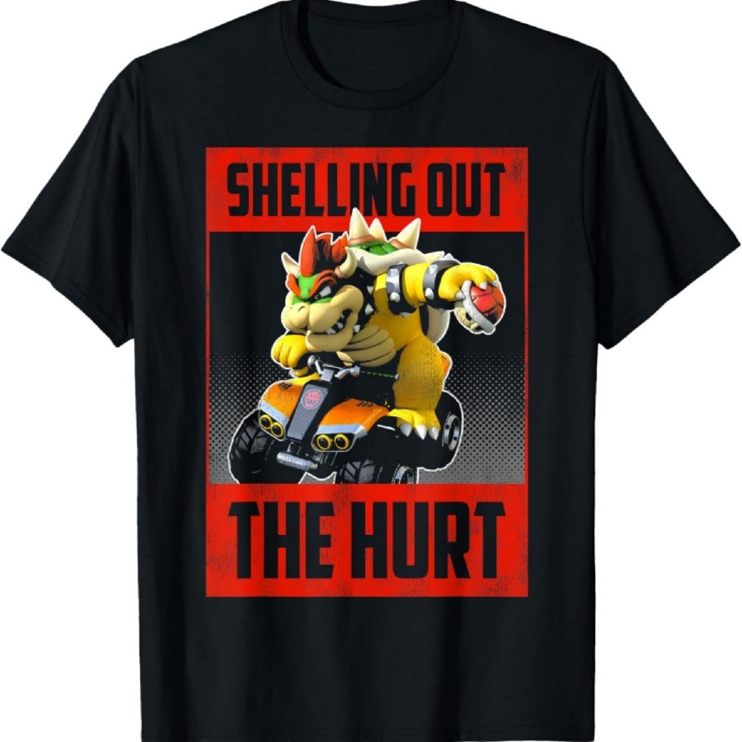 Mario Kart Bowser Shelling Out The Hurt Graphic T-Shirt T-Shirt S