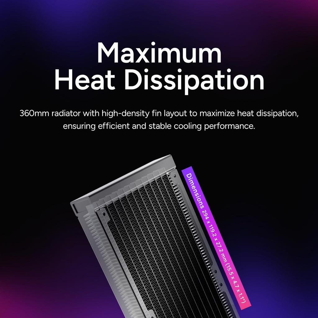 Cooler Líquido para CPU AIO Cooler Master 360 Core II, R9U9i9, Bomba G9R de Câmara Dupla, Espelho Infinito aRGB, Tubos de 400mm, Radiador de 360mm, Ventoinha PWM de 120mm, AMD
