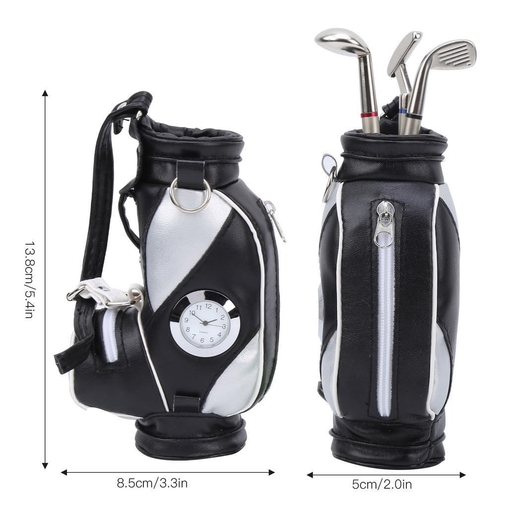 Desktop    Bag Pen Clock  Zinc Alloy PU Leather with   Pens   Set Gift