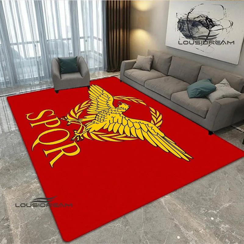 3D Roman SPQR logo Printed carpet non-slip carpet bedroom decor door mat outdoor rug Yoga mat bedroom decoration birthday gift