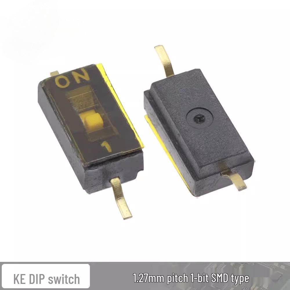 1,27 mm Schwarzer SMT Flachkippschalter DIP-Schalter, 2-10 Positionen (DSHP03TSGER)