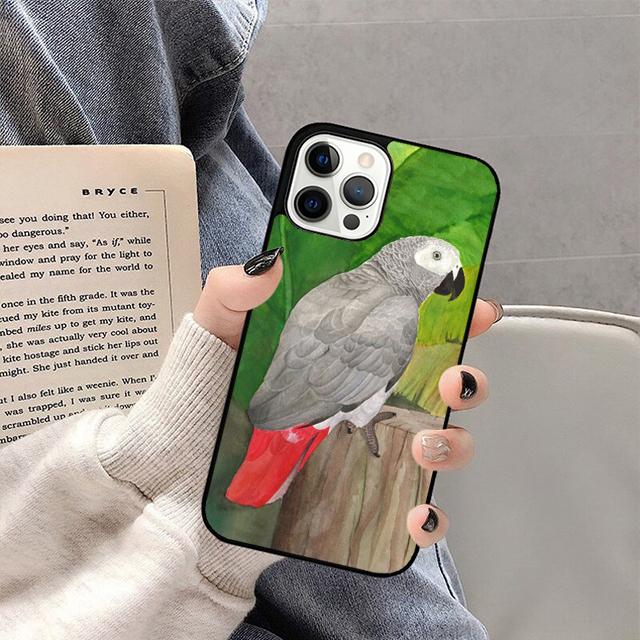 African Grey Parrot Phone Case For iPhone 17 Air 16 15 14 13 12 Pro Max Plus Max Cover Shell coque