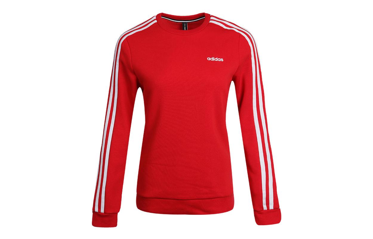 Adidas Neo Crew Neck Fleece Lined Pullover Knitwear Women s Red GJ8744 L