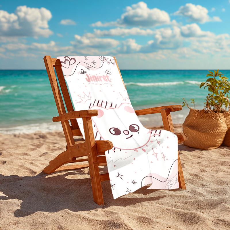 1pc Kpop Team8 Beach Towel, Comfortable and Thick, and Swimming/Bath/Picnic/Camping Towel, Suitable for Seaside Beaches