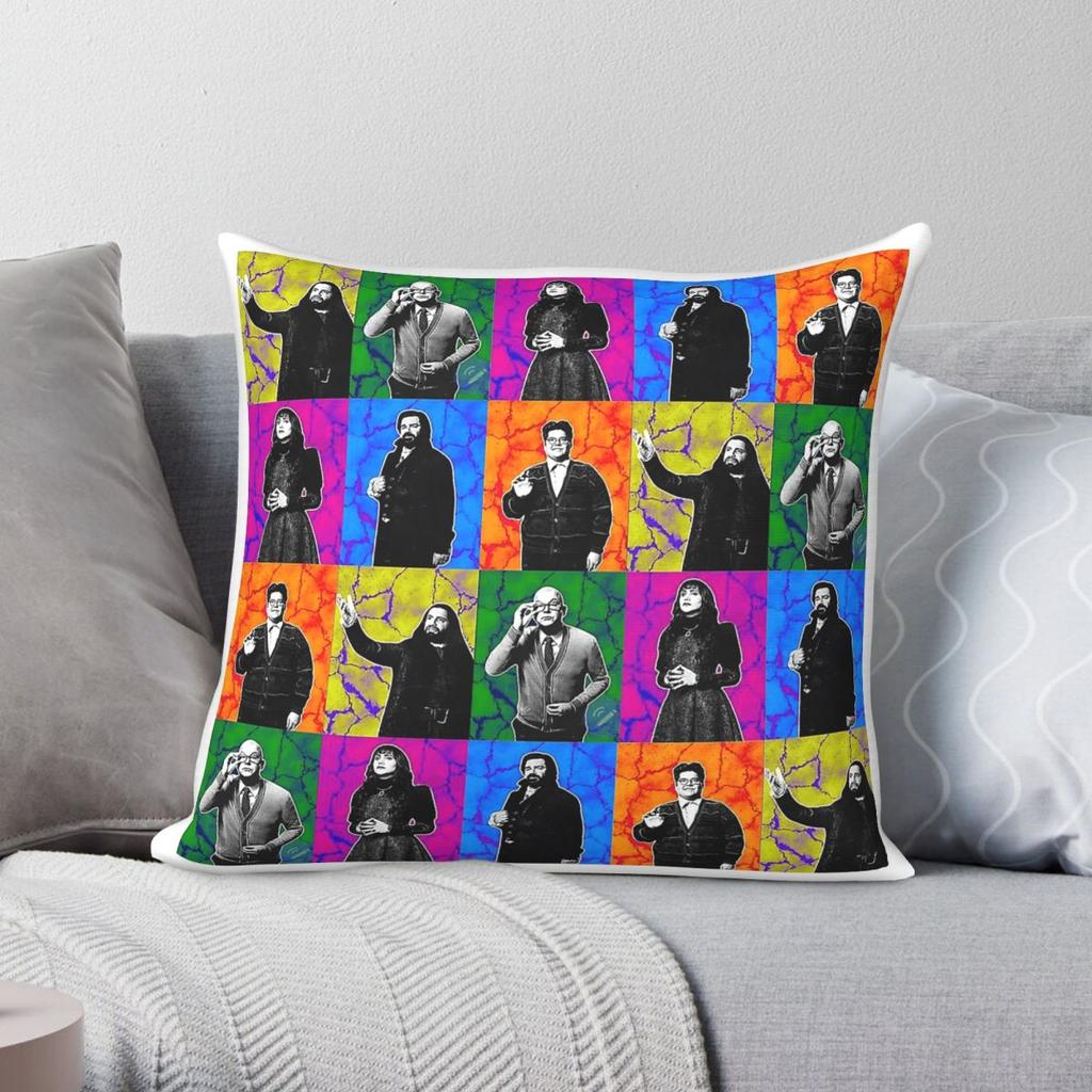What We Do In The Shadows Square Pillowcase Polyester Linen Velvet Pattern Zip Decor Sofa Cushion Cover Wholesale