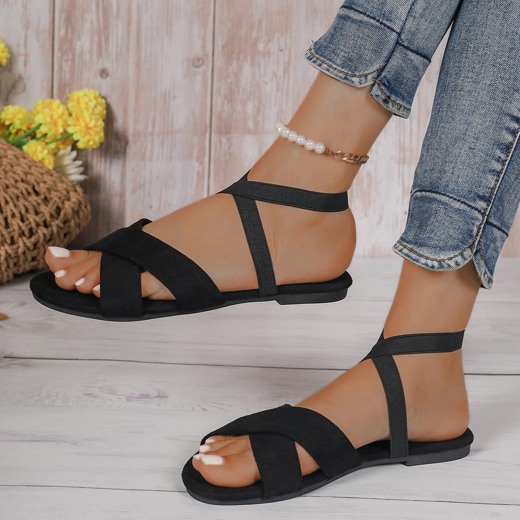 Women Sandals Flat Heels Casual Elegant Rome Sandals Women Summer  New Luxury Designer Shoes for Women Sandalias De Mujer