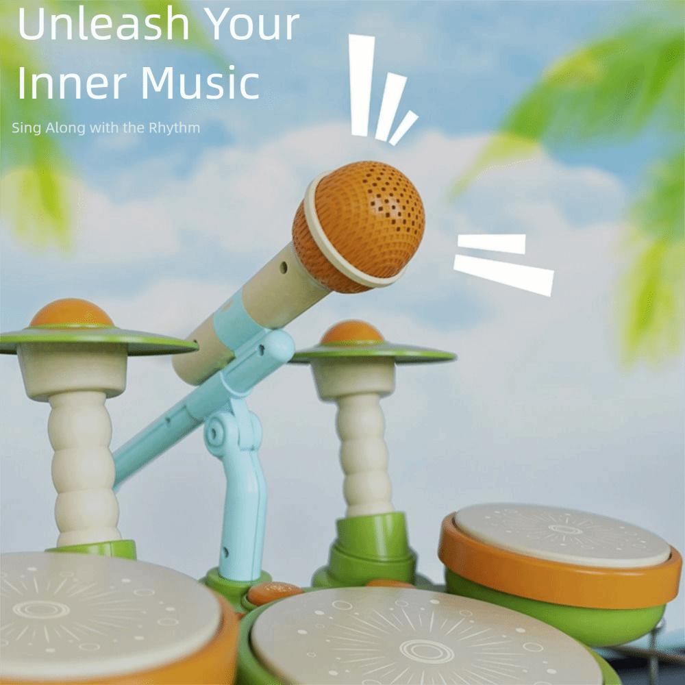 BPA Free Kids Drum Set Wear Resistant Musical Montessori Toys Jazz Drum Set Toys  Early Educational