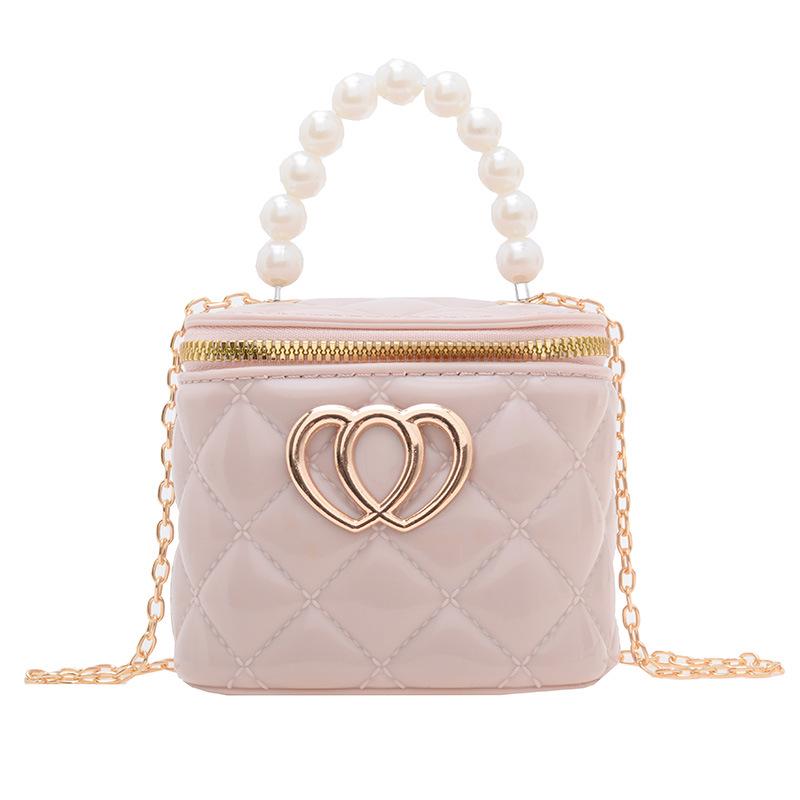 

2025 Девичья жемчужная сумочка: Модная весенне-летняя косметичка-желе абрикосовый