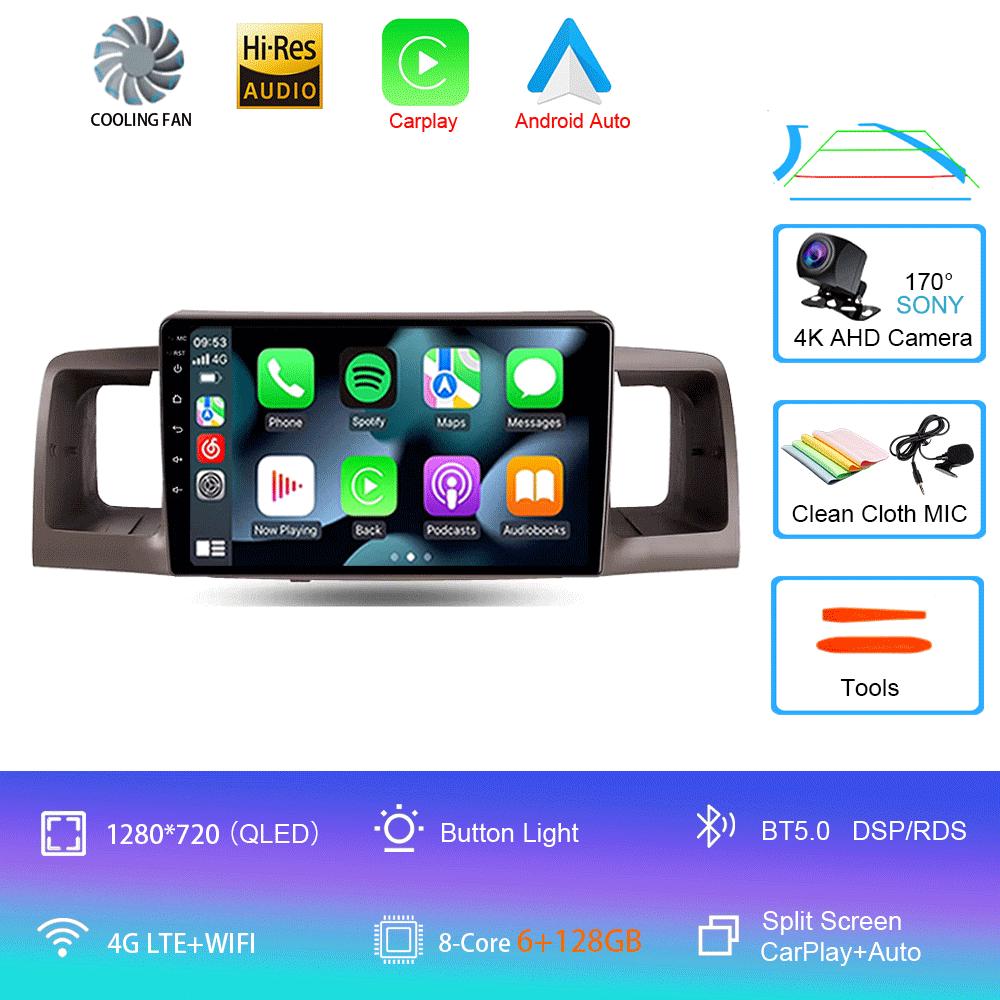 Radio auto Android 14 Pentru Toyota Corolla E130 E120 2000 - 2004 player Multimedia navigație stereo GPS Nu 2din 2 din dvd