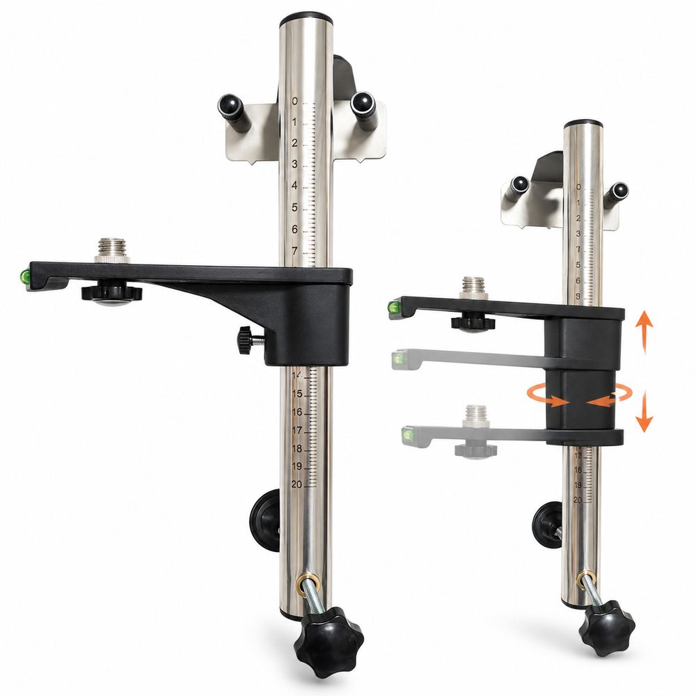 Stainless Steel Level Mount Holder Wall Mounted Laser Level Holder Wall Installation