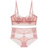 French Lace Ultra-Thin Push-Up Bra Set – Sexy Plus Size Lingerie