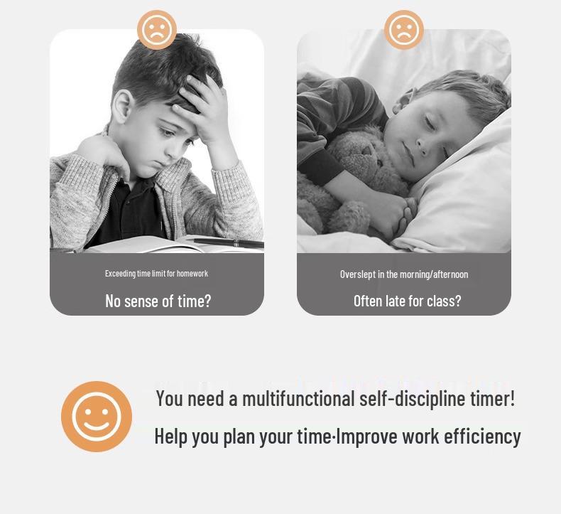 Electronic Timer for Student Self-Discipline and Study Management, with Alarm and Kitchen Baking Functions