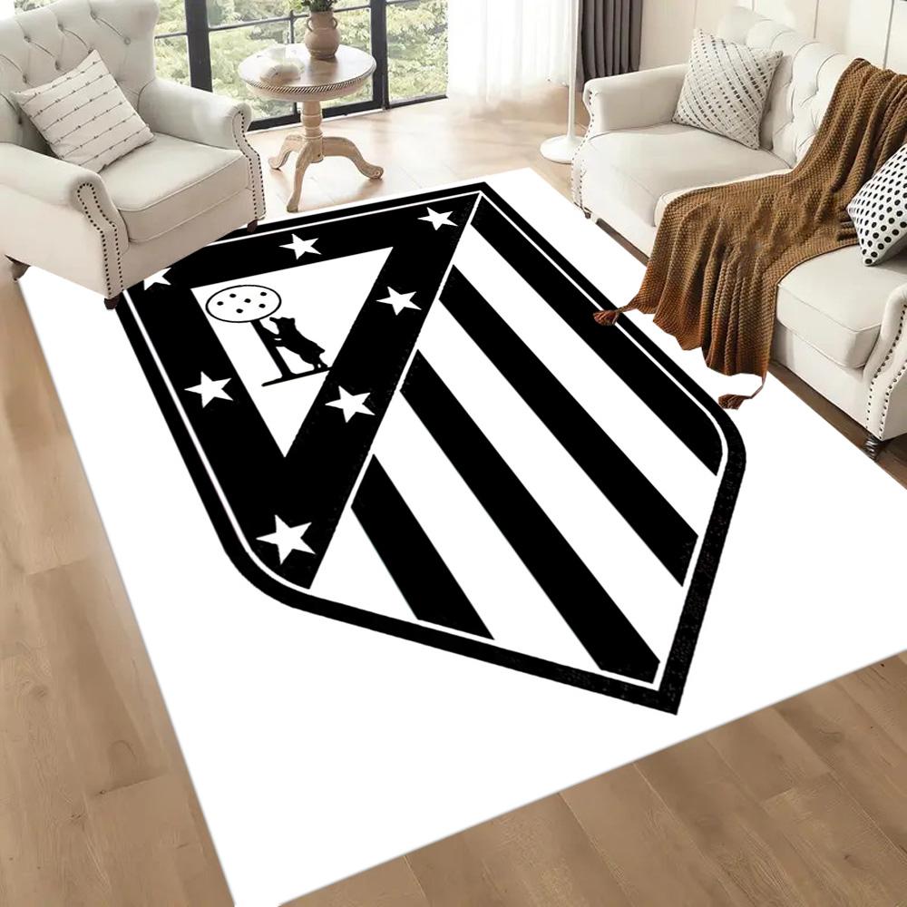 Atletico Madrid Teppich Geeignet für Spielzimmer Schlafzimmer Spielzimmer Außenbereich Rutschfester Teppich Anime Bürodekoration Perfekte Geburtstags-Weihnachtsgeschenkidee