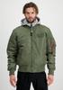 Winter Jacket Alpha Industries MA-1 D-Tec Hood Bomber Jacket (183110) Sage Green (183110-001)
