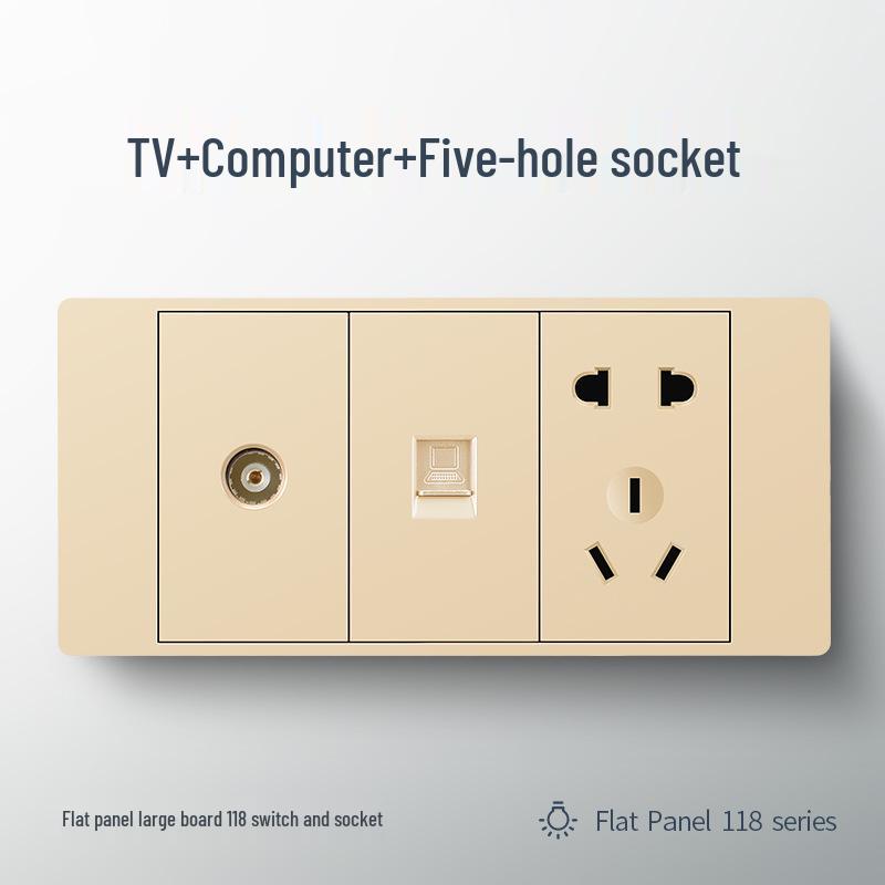International Electric 118 Type Concealed Multi-Hole Panel: 16A, 6-Hole, 9-Hole, 12-Hole Switch and Socket.