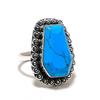 Santa Rosa Turquoise Gemstone 925 Sterling Silver Jewelry Ring Size 9 SU-10506