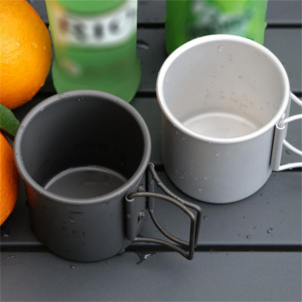Campingbecher, tragbares Campingkocher aus Aluminiumlegierung mit großer Kapazität, Wasserbecher mit großer Kapazität, vielseitig einsetzbar, Becher aus Sicherheitsmaterial