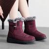 2025 New Arrival Cotton-Lined High-Top Insulated Women's Snow Boots with Velcro Closure Waterproof Women's Boots for Casual Wear