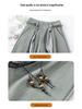 Women's 2026 Spring/Summer High-Waisted Wide-Leg Suit Pants with Woven Belt