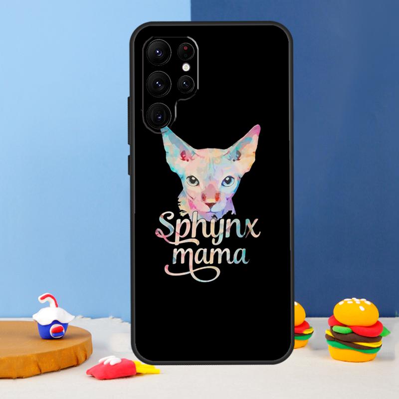 Sphynx Cat Phone Case For Samsung Galaxy S25 S24 Ultra S9 S10 S20 S22 S21 S23 Plus S24 FE Cover Coque