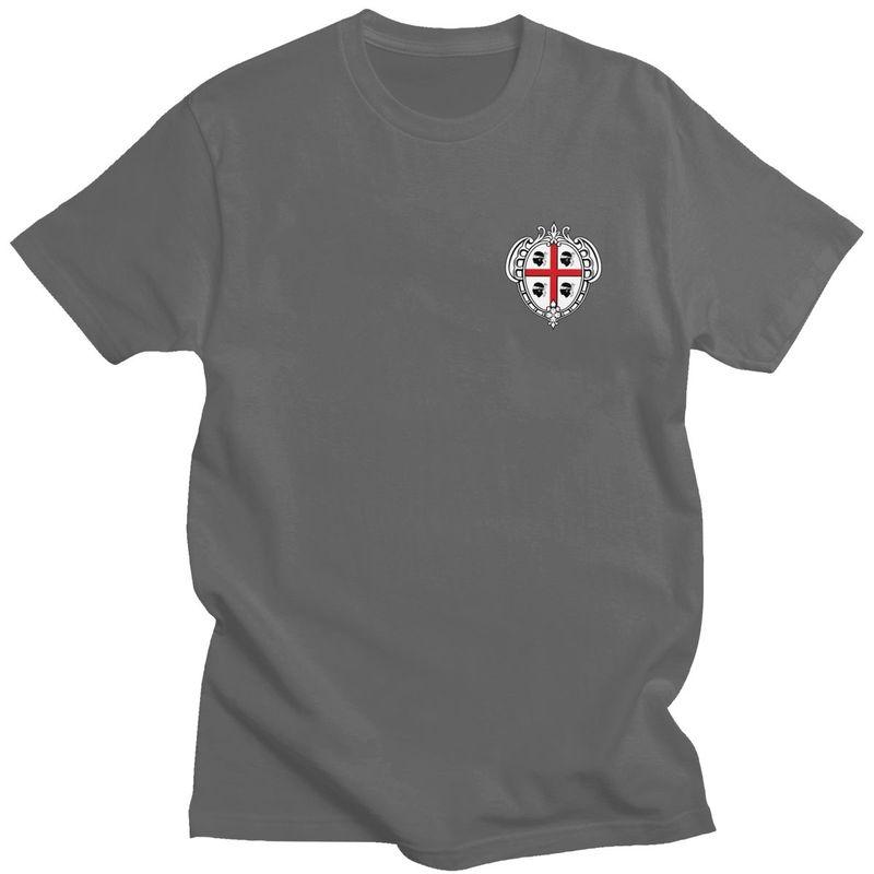 Vlastní znak Sardinie Vlajka Trička s krátkým rukávem Bavlněné tričko Streetwear Tričko Volný čas Itálie Sardinie Tričko Oblečení