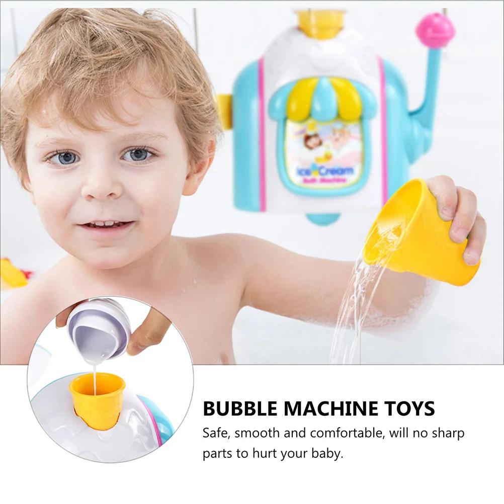Ice Cream Toy, Ice Cream Maker Bubble Machine ,Stimulates Imagination, Stable Installation, Easy To Use for Toddlers Kids