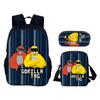 Gorilla Tag 3D Printed 3pcs/Set School Bags Laptop Daypack Backpack Inclined shoulder bag Pencil Case For Boys Girls Best Gift