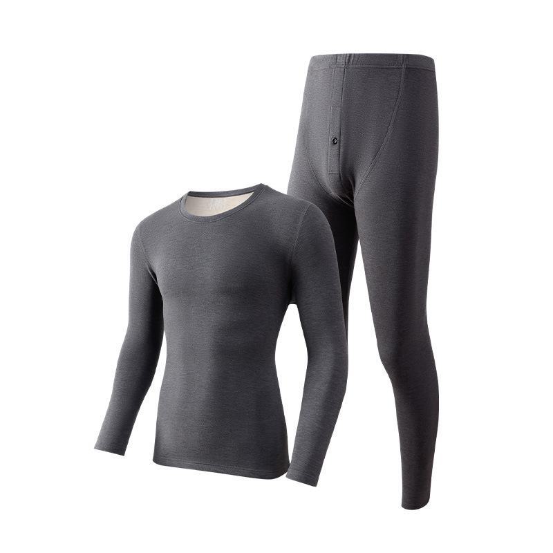 Brand Matching Style Cashmere Thermal Underwear Set for Couples: Women's Autumn/Winter Warm Rabbit Wool Base Layer Top and Bottom