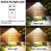 Solar Security Light Outdoor Garden 243 LED Solar Dual PIR Motion Sensor Light 3 Modes Solor Powered Wall Lights for Garden Fenc