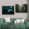 Earth Poster Cosmic Nebula Starry Sky Space Wall Canvas Painting Picture for Living Room Decor Posters and Prints with Unframed