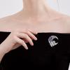 Brooch Moon Stars Design Sparkling Rhinestone Alloy Brooch Clothes Hair Hats Bags Brooch Pin Clothes Hair Hats Bags Accessory