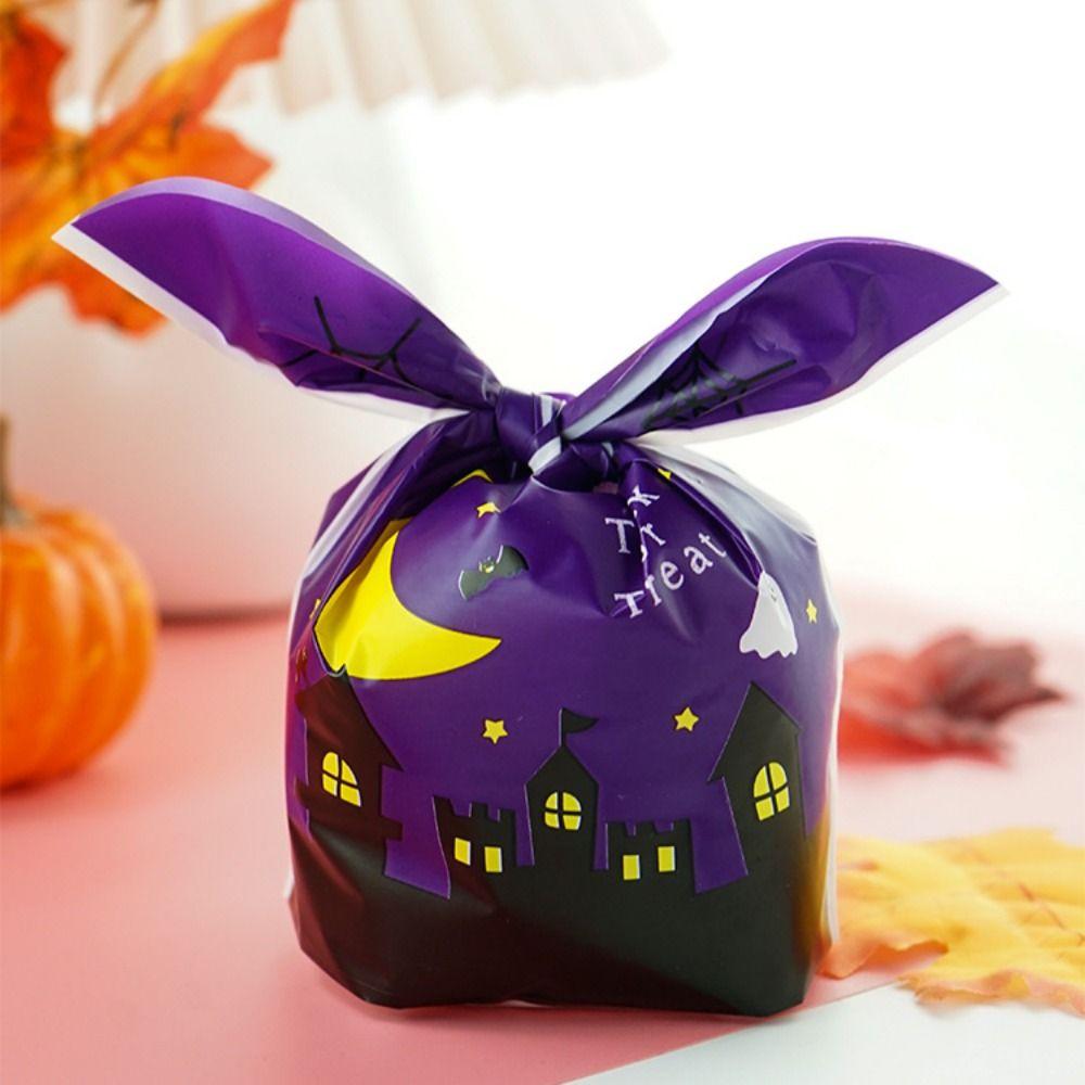 Cartoon Pattern Halloween Goodie Bags Colorful Snacks Bag Halloween Treat Bags  Party Supplies
