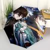 1pc Outdoor Umbrella with Genshin Impact Characters - Automatic Opening/Closing, Portable 3-Fold Design, 8-Rib Iron Frame - Perfect Gift for Fans