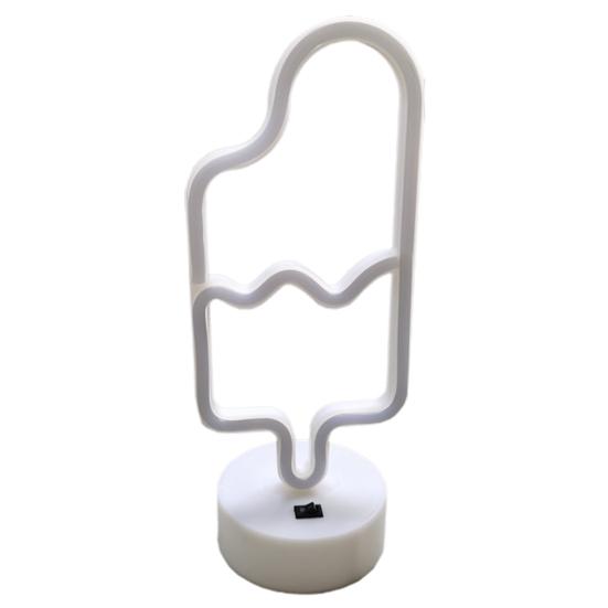 LED Night Light Good Brightness Decorative Portable Useful Bedroom Ice Cream/Ice Lolly Neon Lamp Party Decor
