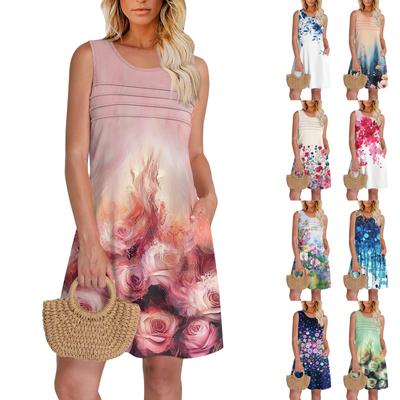 Women's Casual Sundress With Pockets Summer Boho Beach Dress,Holiday Hresses For Women Tank Dresses