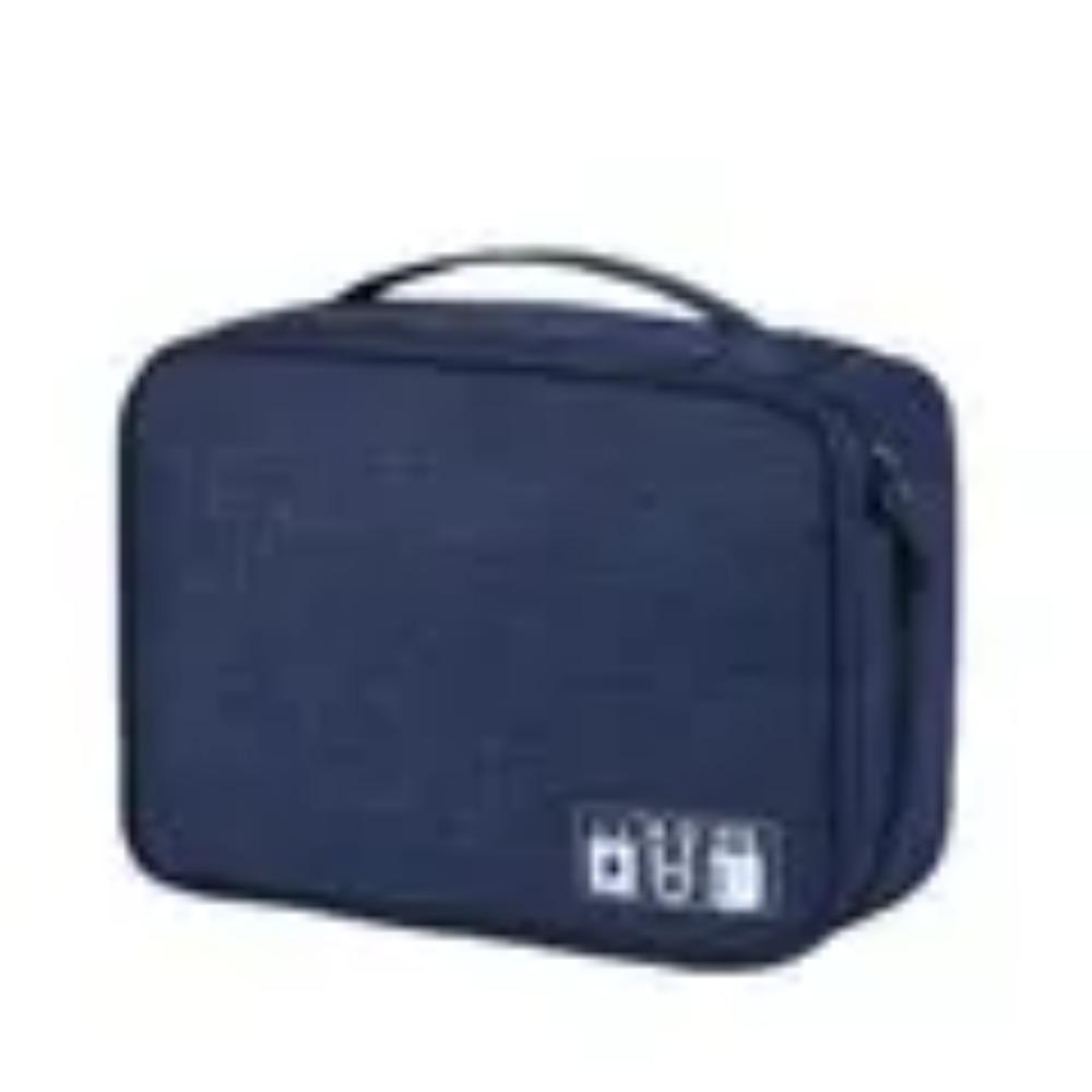 

Новая дорожная сумка для хранения цифровых данных с большой емкостью, сетка от влаги, многофункциональное зарядное устройство для наушников, отделка-ag M синий